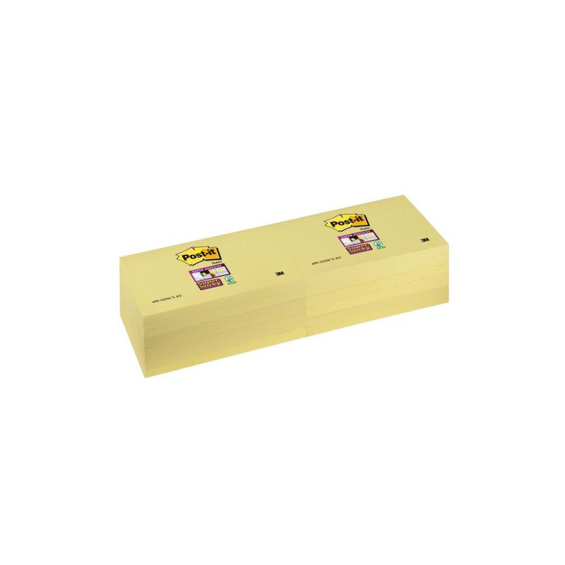 Blocco adesivo post-it 90fg super sticky giallo canary 76x127mm