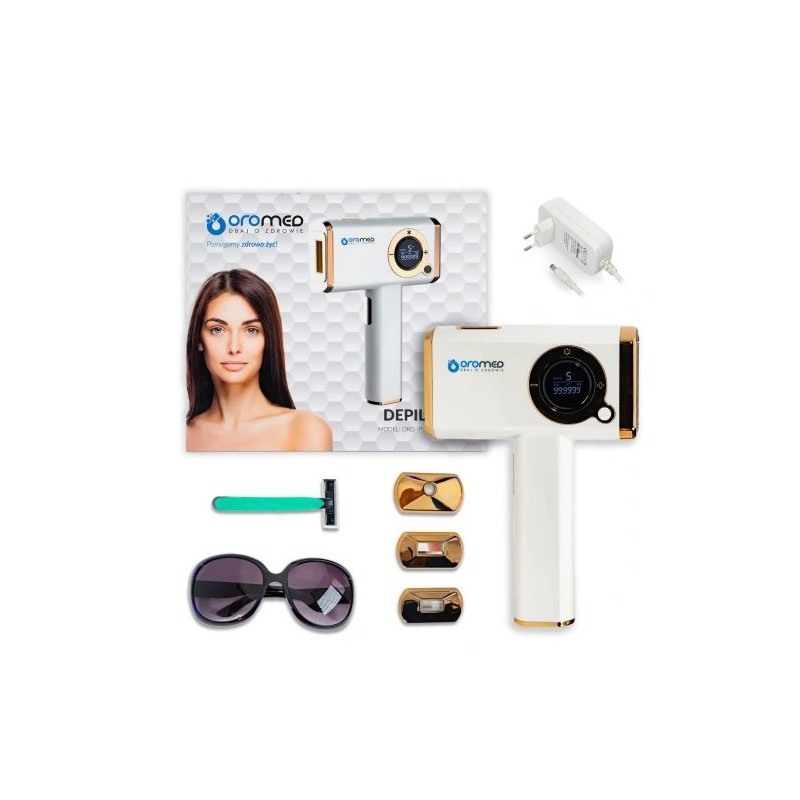 epilatore laser oromed oro-ipl ice per peli e corpo 48w bianco