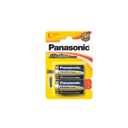 Pila panasonic 2 pz. mezzatorcia alcaline c 1,5v [c500014]
