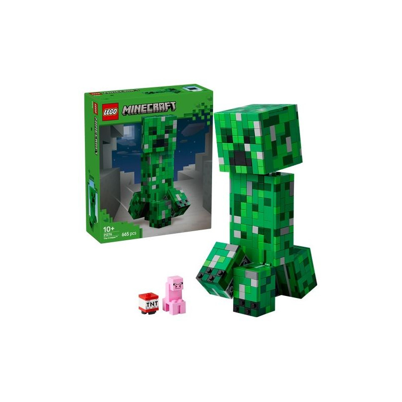 gioco da costruzione lego minecraft il rampicante multicolore 665pz