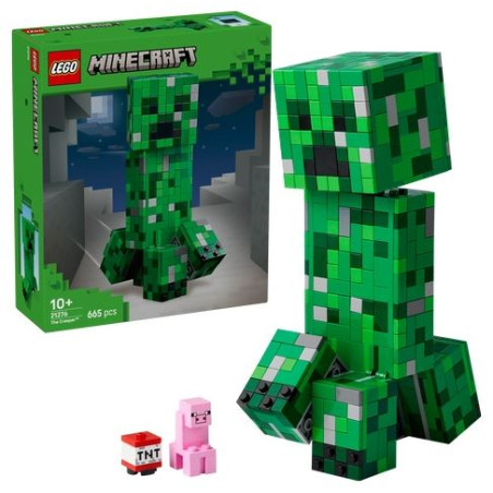 gioco da costruzione lego minecraft il rampicante multicolore 665pz