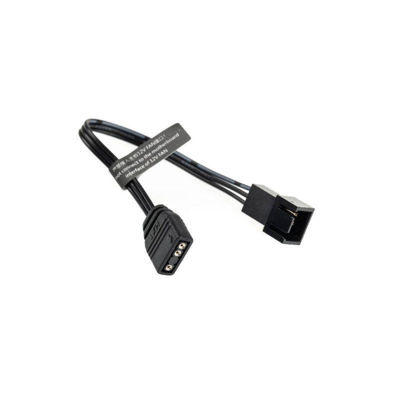 cavo adattatore argb barrow zbdzjx-5m 3 pin 5v 10cm nero [zbdzjx-5m]