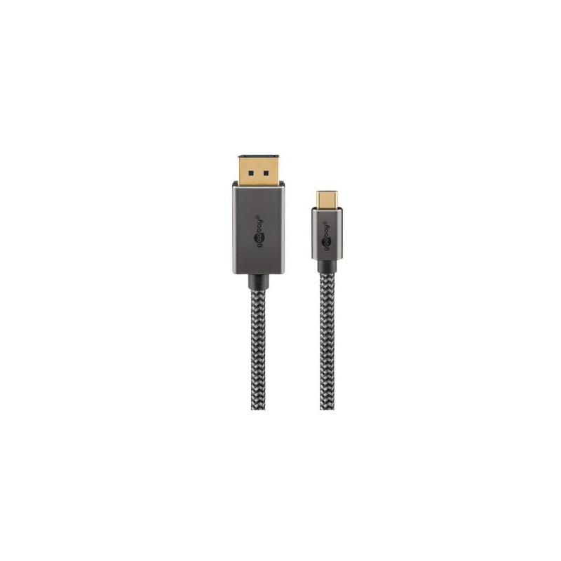 cavo usb goobay usb-c maschio a displayport maschio 4k 60hz 2m