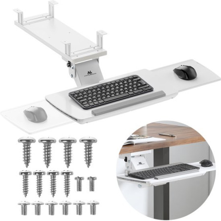 supporto per tastiera maclean mc-156 w regolabile 5kg bianco