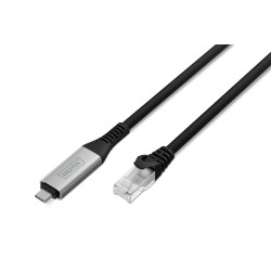 cavo di rete digitus ak-300601-020-s da usb-c a rj45