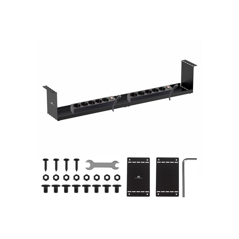 organizzatore compatto sotto la scrivania maclean mc-107 b nero