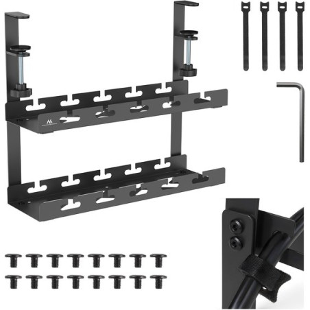 organizzatore di cavi sotto la scrivania mc-104 b nero [akmclksaomc104b]