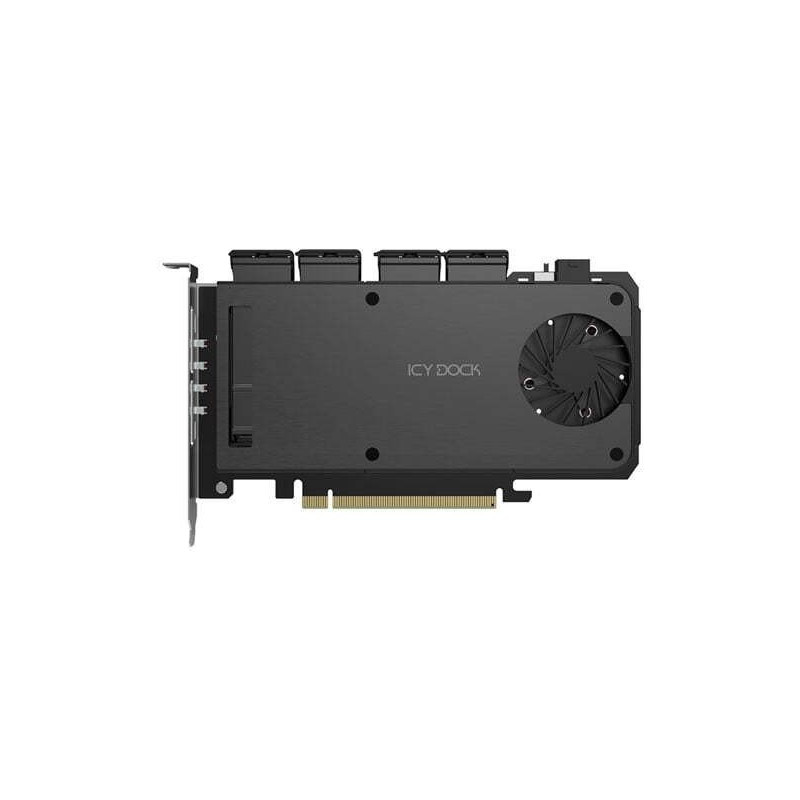 scheda adattatore icydock expressslot mb204mp-b slide per 4 ssd