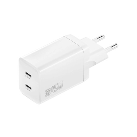alimentatore da rete 4smarts pdplug dual 45w 2x usb tipo c bianco