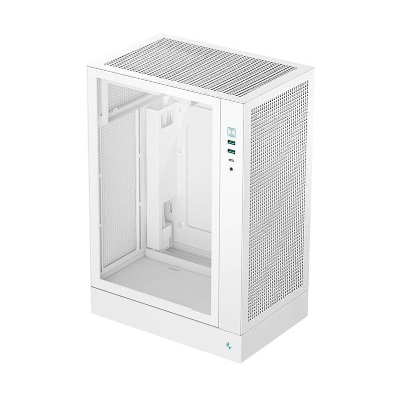 case deepcool ch170 plus wh tower midi-tower atx bianco [r-ch170-whngm0-g]