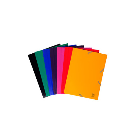 Cartellina con elastico exacompta 24x32cm nero [55901e]