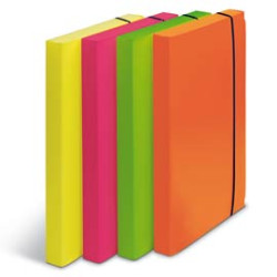 Cartellina con elastico fellowes progetti dorso 3cm colori fluo [1028101]