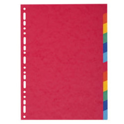 Divisori exacompta 12 tasti a4 in cartoncino riciclato 220gr [2012e]