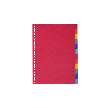 Divisori exacompta 12 tasti a4 in cartoncino riciclato 220gr [2012e]