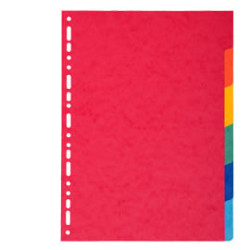 Divisori exacompta 6 tasti a4 in cartoncino riciclato 220gr [2006e]