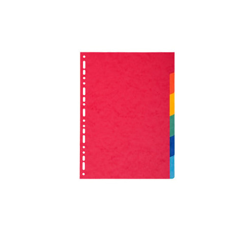 Divisori exacompta 6 tasti a4 in cartoncino riciclato 220gr [2006e]