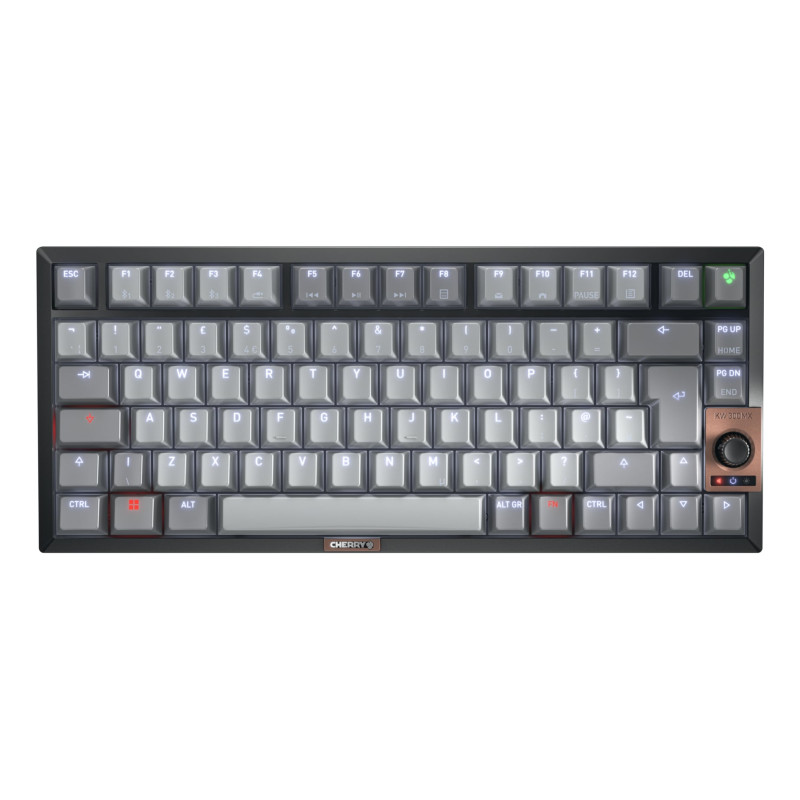 tastiera cherry kw 300w mx qwerty cablato 1.8m nero/grigio [g80-3961hhagb-2]