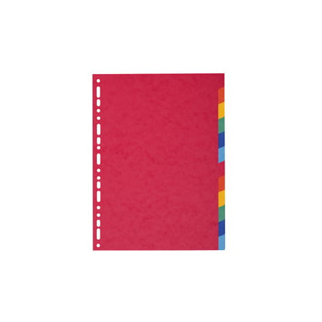 Divisori exacompta 12 tasti a4-maxi in cartoncino riciclato 220gr