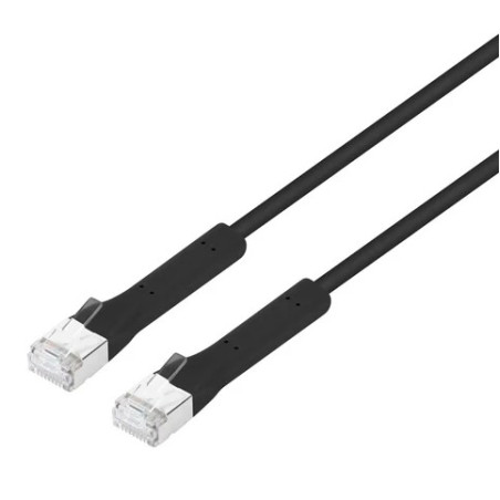 cavo patch intellinet flexiboot slim cat6a f/ftp 0.3m nero [745062]