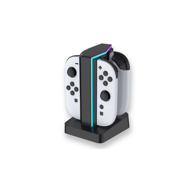 stazione di ricarica ready2gaming per controller nero [r2gnsw24in2chargerled]