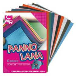 Panno di lana 10 pezzi 20x30cm colori assortiti cwr [1571]