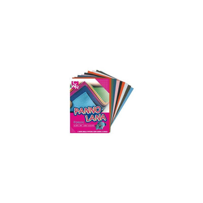 Panno di lana 10 pezzi 20x30cm colori assortiti cwr [1571]