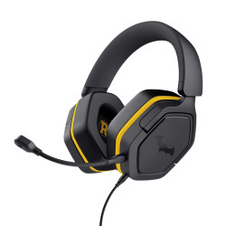 cuffie trust a padiglione per gaming con microfono 3.5 mm nero giallo