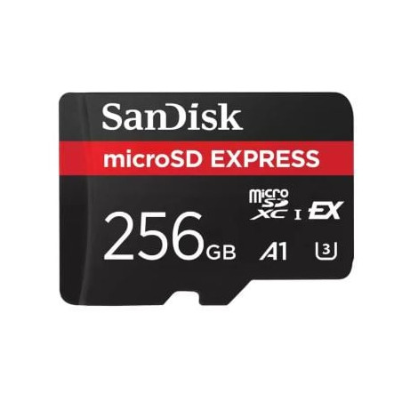 256gb scheda di memoria sandisk microsdxc nero rosso [sdsqxfn-256g-gn4nn]