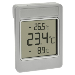 termometro ambiente tfa digitale da finestra grigio [30.1067.15]