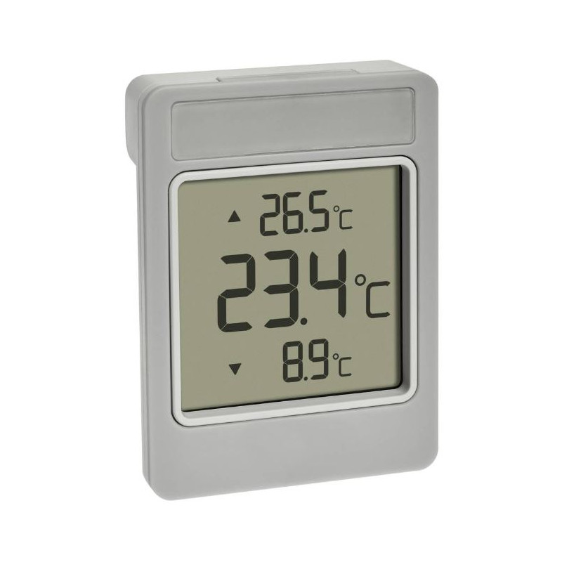termometro ambiente tfa digitale da finestra grigio [30.1067.15]