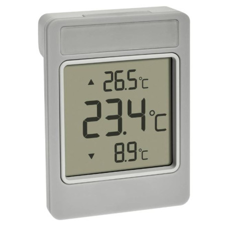 termometro ambiente tfa digitale da finestra grigio [30.1067.15]