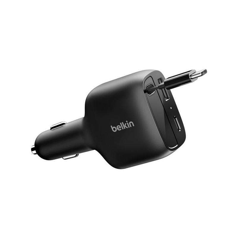 caricabatterie da auto belkin boostcharge 75w usb-c nero [ccc001hqbk]