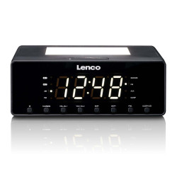 radiosveglia lenco cr-540bk fm 3.5mm aux usb nero [cr-540bk]