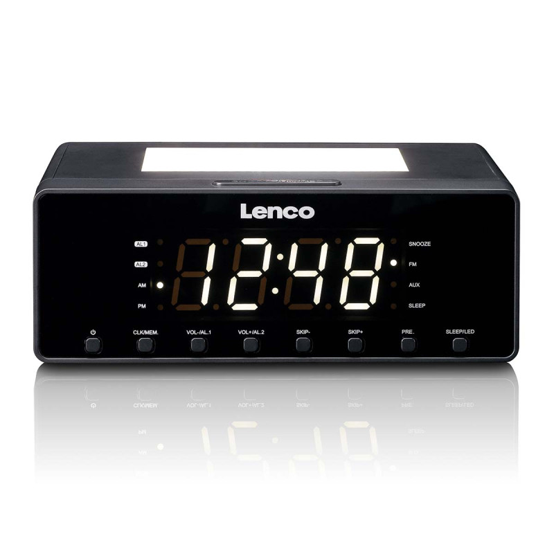 radiosveglia lenco cr-540bk fm 3.5mm aux usb nero [cr-540bk]