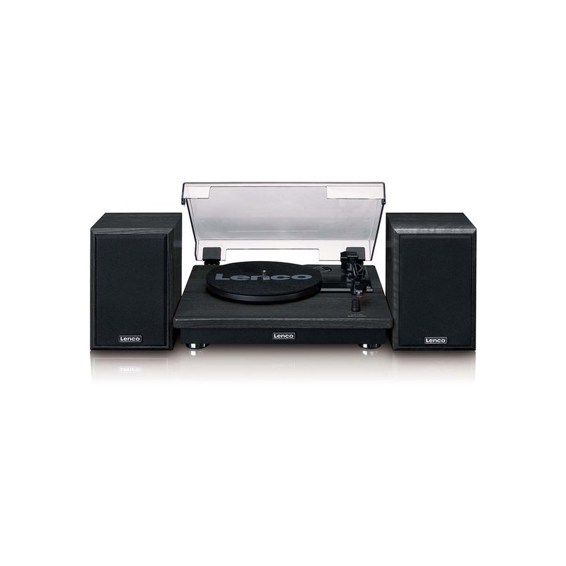 giradischi lenco ls-100bk 33 45 e 78 giri 2 altoparlanti esterni