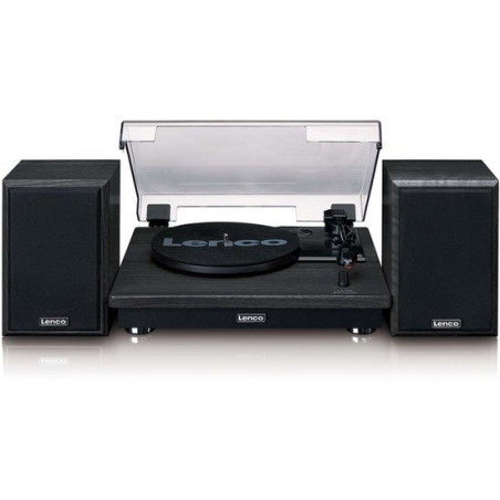 giradischi lenco ls-100bk 33 45 e 78 giri 2 altoparlanti esterni