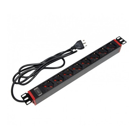 multipresa rack techly i-case strip-81u36 19'' 8