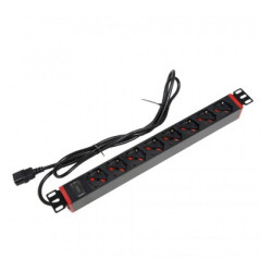 multipresa rack techly i-case strip-81v36 19'' 8