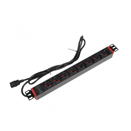 multipresa rack techly i-case strip-81v36 19'' 8