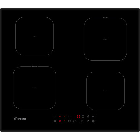 piano cottura indesit isf18q60ne ad induzione con 4 zone nero [isf18q60ne]