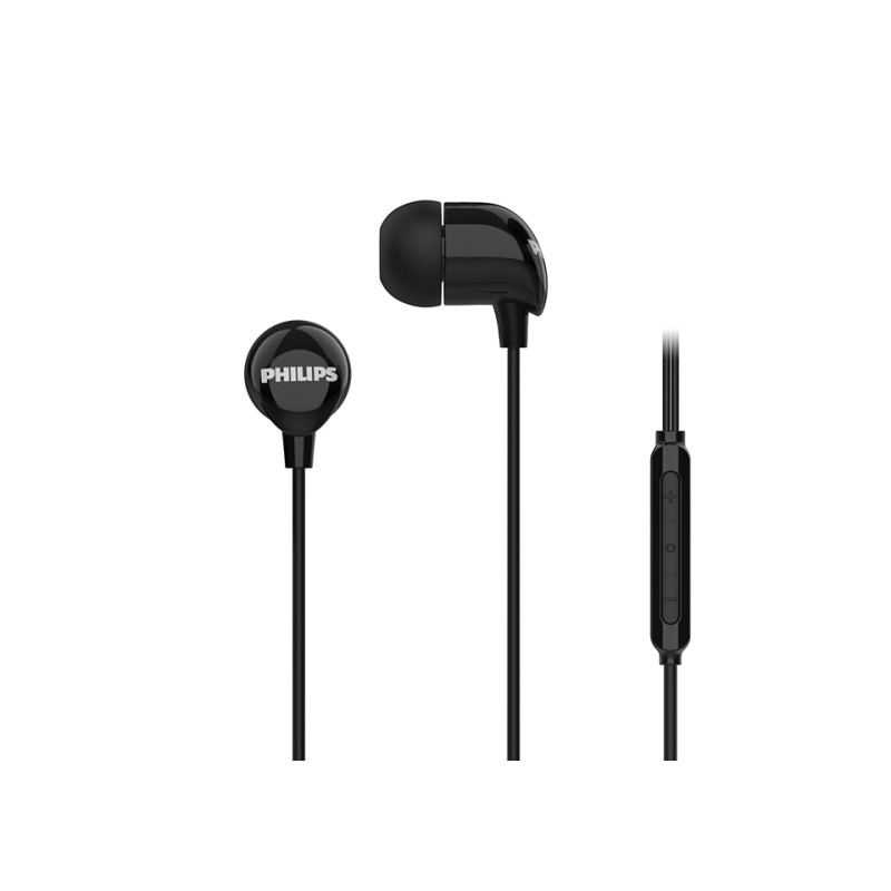 auricolari philips wired musica e chiamate nero [tae2146bk00]