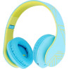 cuffie per bambini powerlocus p2 kids bluetooth 3.5mm blu/verde [pwl-p2kids-blueg]