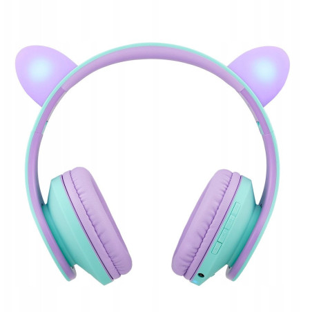 cuffie per bambini powerlocus p2 kids wireless con orecchie 3.5mm