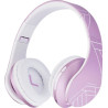 cuffie per bambini powerlocus p2 kids wireless bluetooth 3.5mm viola/bianco
