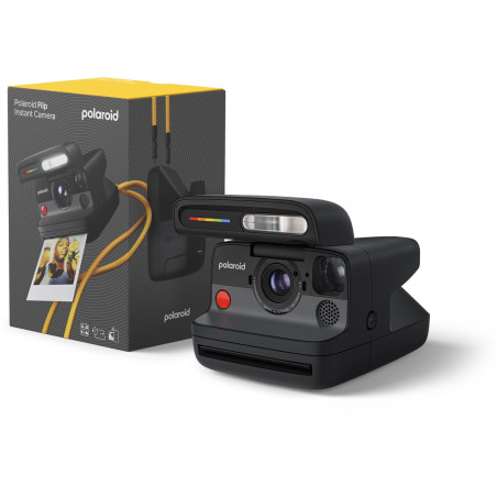 fotocamera istantanea polaroid flip analogica 79x79mm nero [9120096778155]