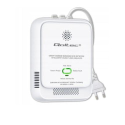 rilevatore di monossido di carbonio qoltec 52576 85db bianco [shqolcz00052576]