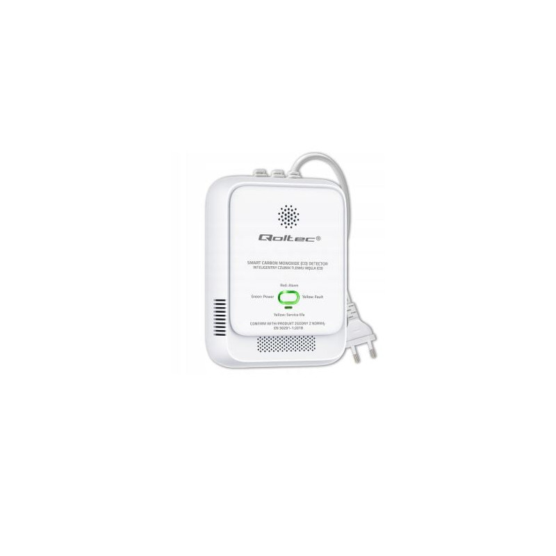 rilevatore di monossido di carbonio qoltec 52576 85db bianco [shqolcz00052576]