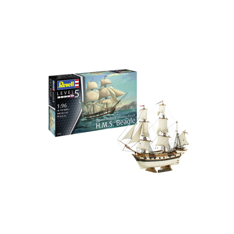 modellismo revell 05458 barque h.m.s beagle darwin's historical