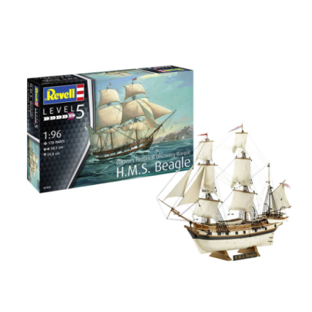 modellismo revell 05458 barque h.m.s beagle darwin's historical