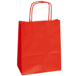 25 shoppers carta kraft 45x15x50cm twisted rosso [047688]
